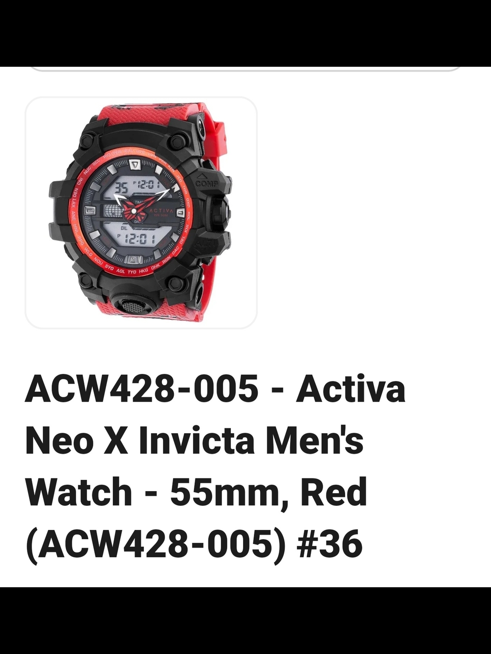 ACTIVA X INVICTA NEO MENS WATCH ACW 428-005